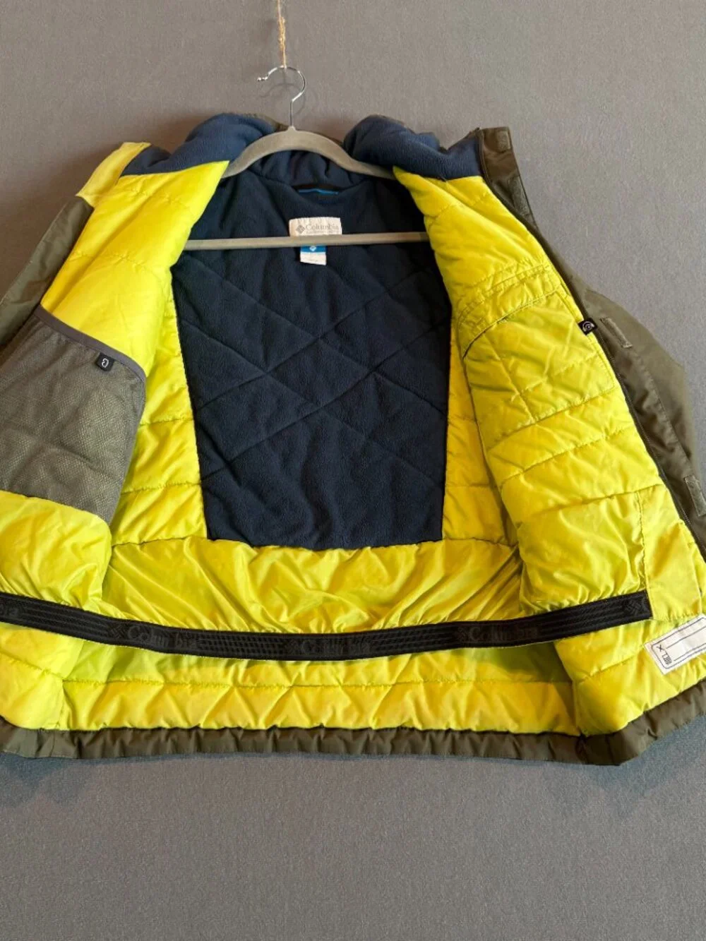 Columbia Omni-Tech Kids Waterproof Insulated Ski Jacket Gray Navy 10/12